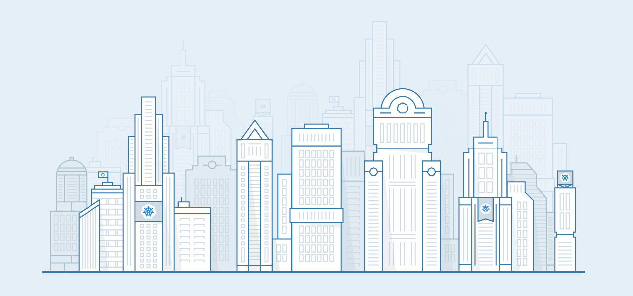 Custom Apprenda skyline illustration