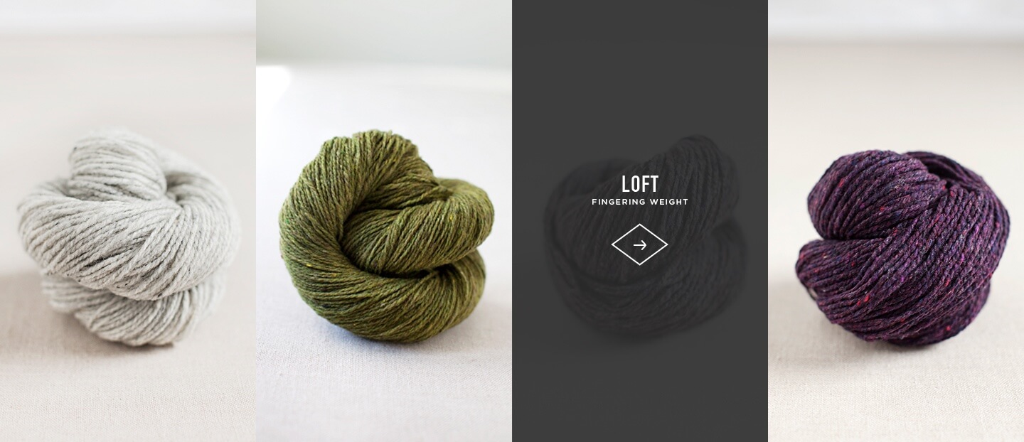 Screenshot of Brooklyn Tweed website - Yarns